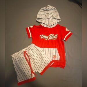 NWOT Fletch ‘Field of Dreams’ Bamboo Hoodie & Shorts Set